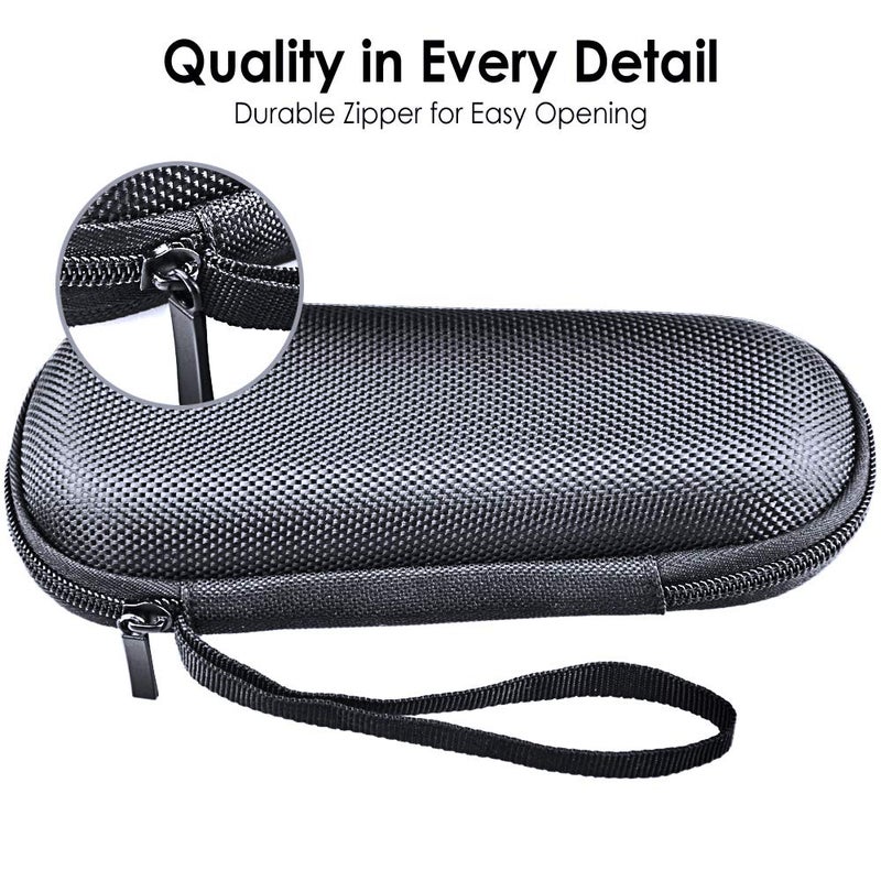 Enerfort Hard EVA Razor Travel Case Compatible with Gillette Men's Razor - Mesh Pocket for 2 Razor Blades + Lightweight Carrying Handle + Durable Zipper (Only Case) (Black) - Image 5